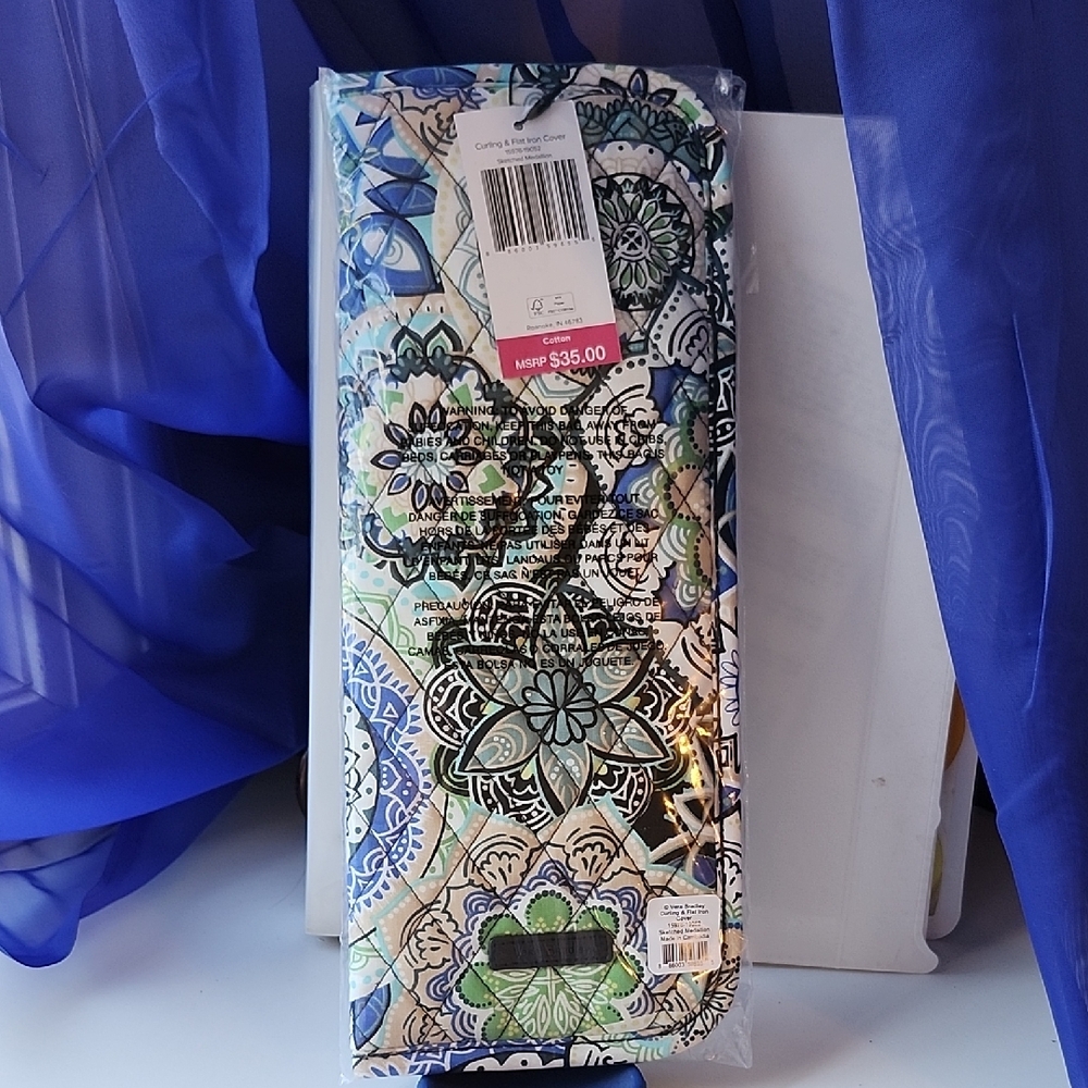 Vera Bradley Floral Blue and Green Curling & Flat Iron Cover